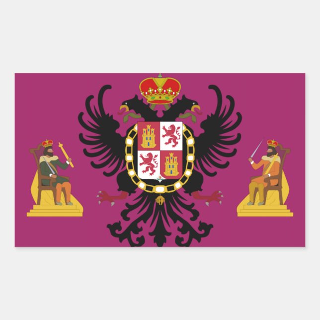 Flagge Toledo (Spanien) Rechteckiger Aufkleber (Vorderseite)