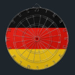 Flagge Trikolorisches Deutschland Dartscheibe<br><div class="desc">Flagge Deutschlands: "Einigkeit und Recht und Freiheit" → "Einheit und Recht und Freiheit". Es ist eine dreifarbige Flagge,  bestehend aus drei horizontalen Streifen,  die den deutschen Landesfarben entsprechen: schwarz,  rot und gold.</div>