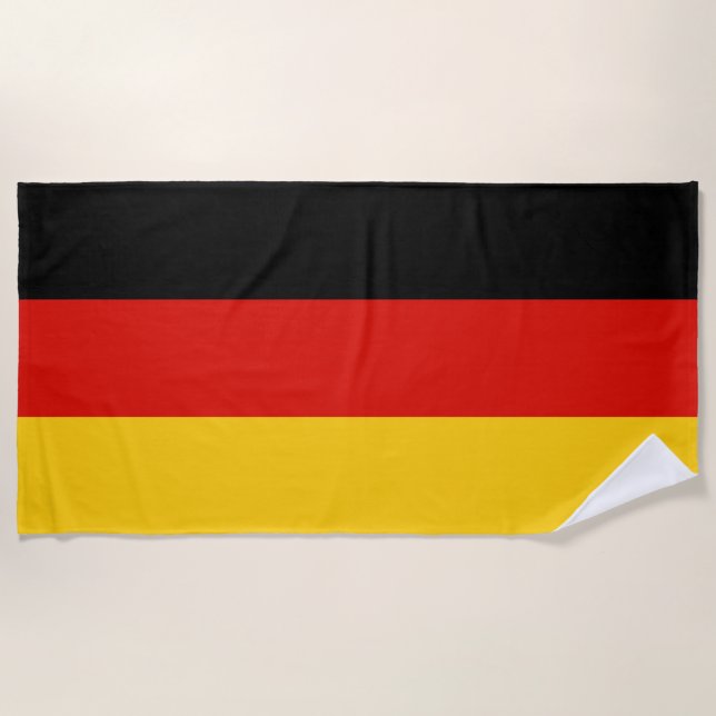 Flagge Trikolorisches Deutschland Strandtuch (Vorderseite)