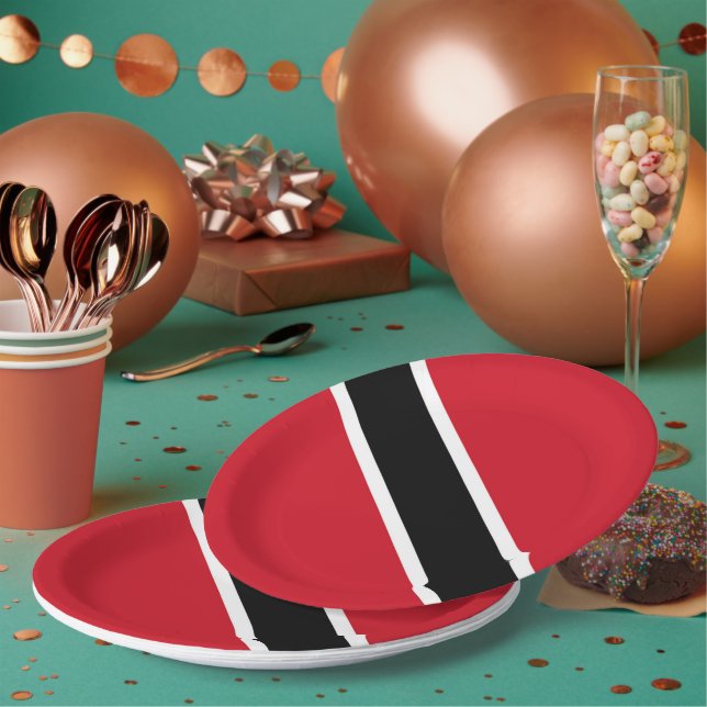 Flagge Trinidad und Tobago Pappteller (Multi)