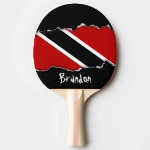 Flagge Trinidad und Tobago Tischtennis Schläger