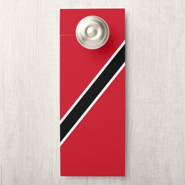 Flagge Trinidad und Tobago Türanhänger (Auf Knauf)