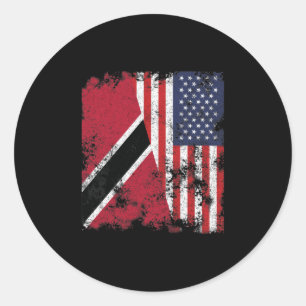Flagge Trinidad und Tobago USA Runder Aufkleber