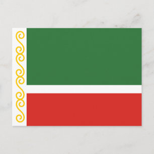 Flagge Tschetscheniens Postkarte