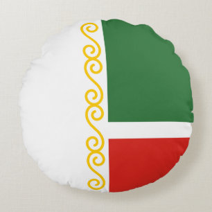 Flagge Tschetscheniens Rundes Kissen