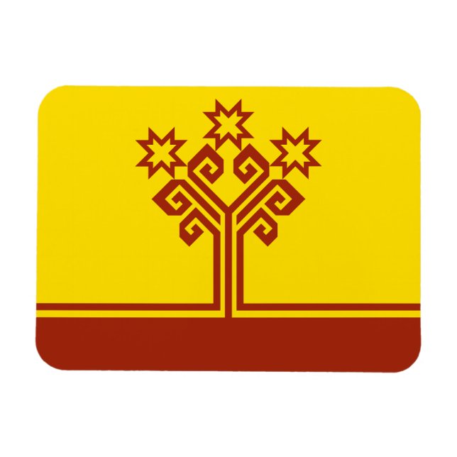 Flagge Tschuwaschiens Magnet (Horizontal)