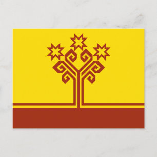 Flagge Tschuwaschiens Postkarte