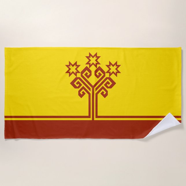 Flagge Tschuwaschiens Strandtuch (Vorderseite)