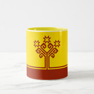 Flagge Tschuwaschiens Zweifarbige Tasse