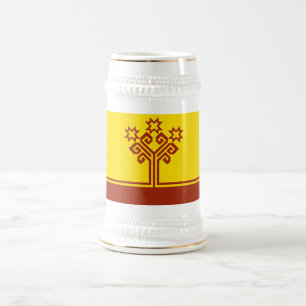 Flagge Tschuwashiens Bierglas