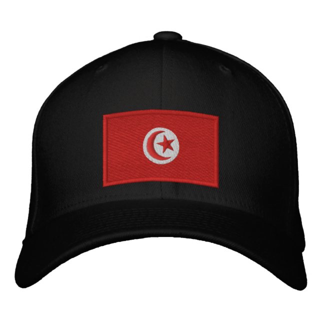 Flagge Tunesiens Bestickte Kappe (Vorderseite)