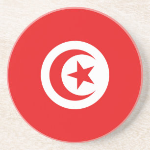 Flagge Tunesiens Getränkeuntersetzer