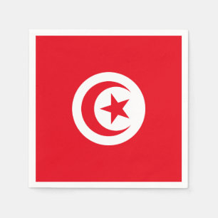 Flagge Tunesiens Serviette