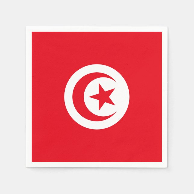 Flagge Tunesiens Serviette (Vorderseite)