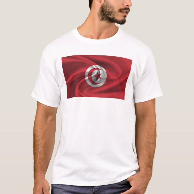 Flagge Tunesiens T-Shirt (Vorderseite)