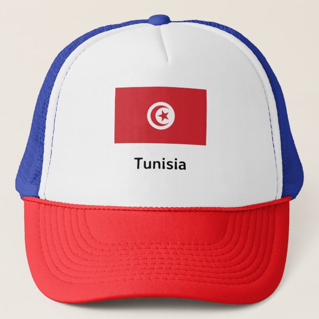 Flagge Tunesiens Truckerkappe (Vorderseite)