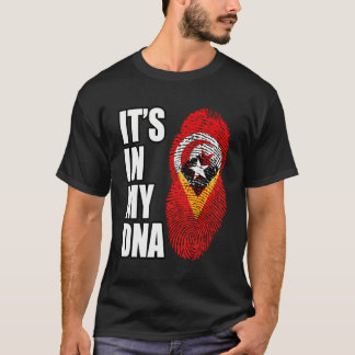 Flagge Tunesiens und Timorrer für das internationa T-Shirt