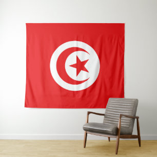 Flagge Tunesiens Wandteppich