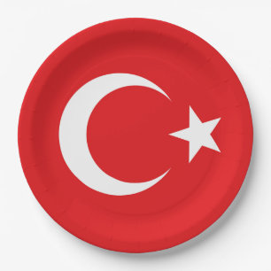 Flagge Türkei Pappteller