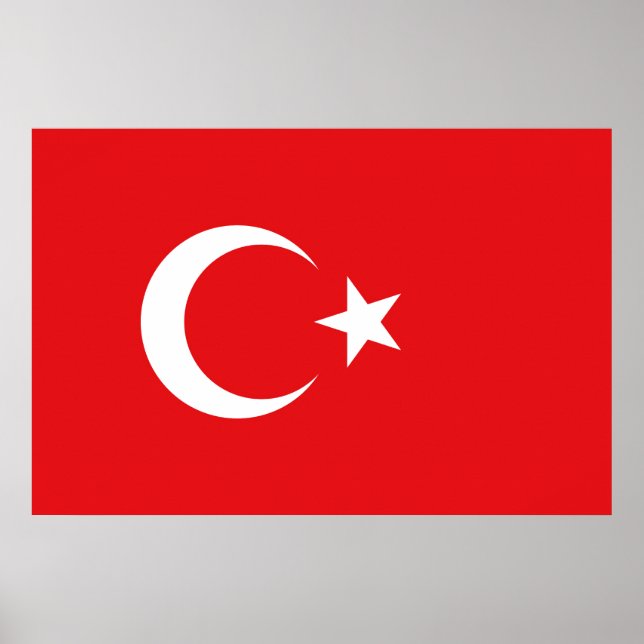 Flagge Türkei Poster (Vorne)