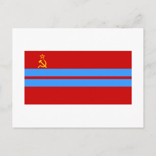 Flagge Turkmen SSR Postkarte