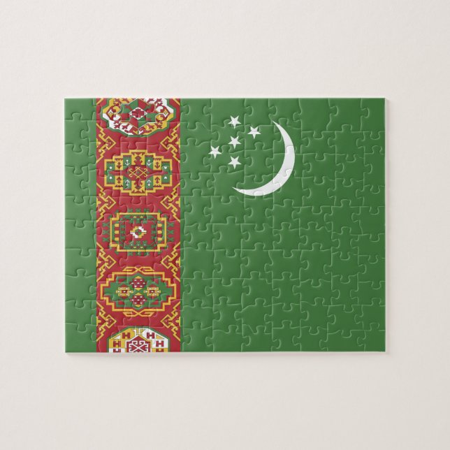 Flagge Turkmenistans (Horizontal)