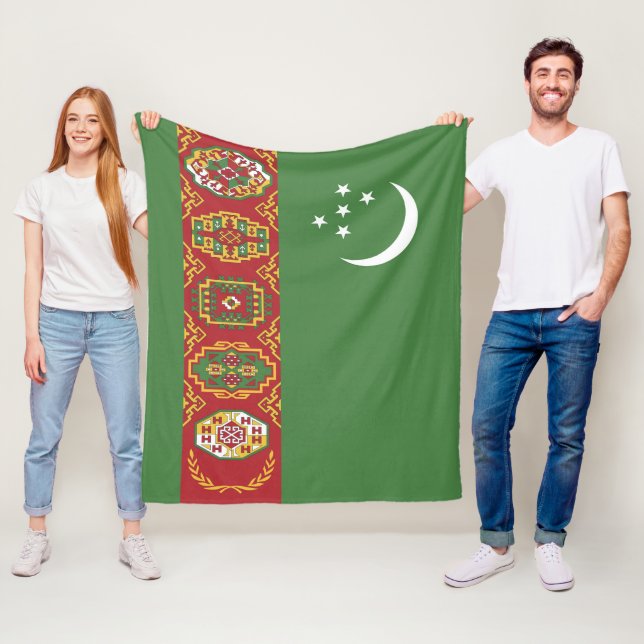 Flagge Turkmenistans Fleecedecke (Beispiel)