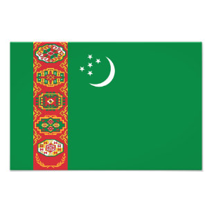 Flagge Turkmenistans Fotodruck