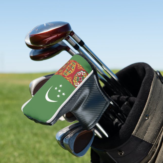 Flagge Turkmenistans Golf Headcover (In Situ)