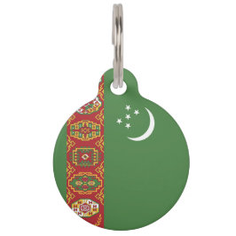 Flagge Turkmenistans Haustiermarke