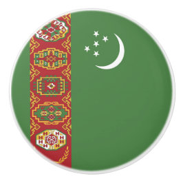 Flagge Turkmenistans Keramikknauf