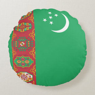 Flagge Turkmenistans Rundes Kissen