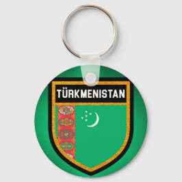 Flagge Turkmenistans Schlüsselanhänger
