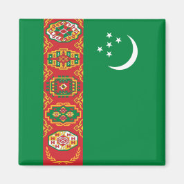 Flagge Turkmenistans (Turkmenien) Magnet