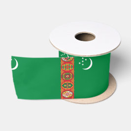 Flagge Turkmenistans (Turkmenien) Satinband
