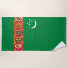 Flagge Turkmenistans (Turkmenien) Strandtuch