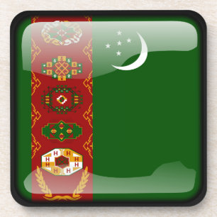 Flagge Turkmenistans Untersetzer