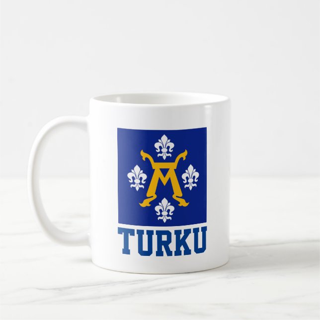 Flagge Turku, Finnland Kaffeetasse (Links)