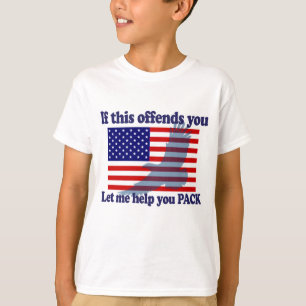 Flagge u. Eagle-Patriot - USA-Flagge T-Shirt