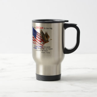 Flagge u. Trumpf-Zitat Eagles Donald J Reisebecher