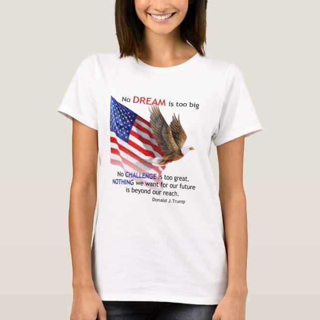 Flagge u. Trumpf-Zitat Eagles Donald J T-Shirt (Vorderseite)