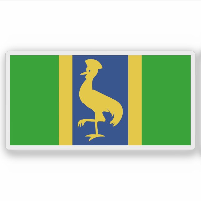 Flagge Ugandas (1962) Aufkleber (Vorderseite)