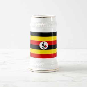 Flagge Ugandas Bierglas