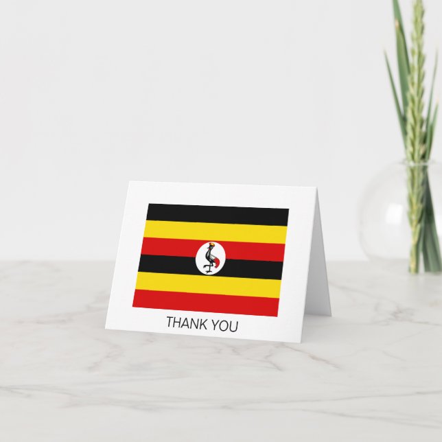 Flagge Ugandas Dankeskarte (Vorderseite)