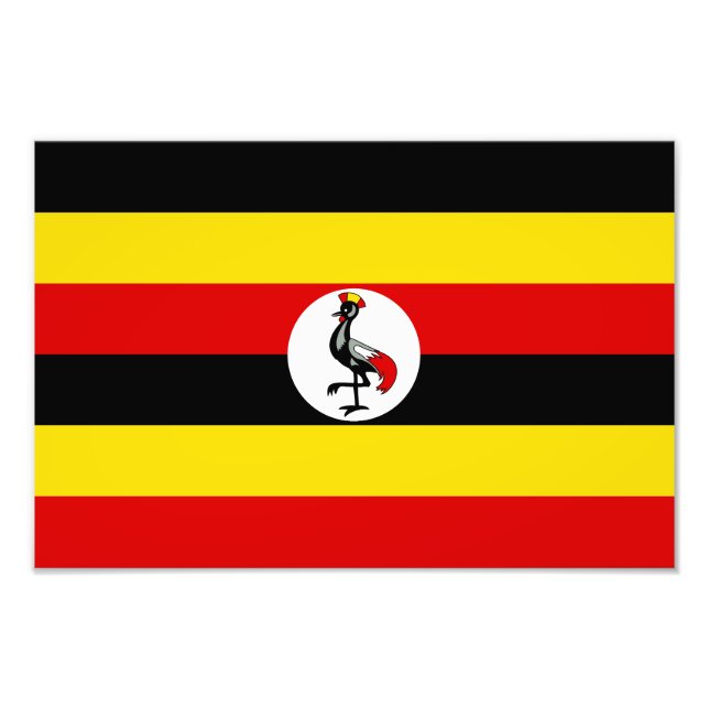 Flagge Ugandas Fotodruck (Vorne)