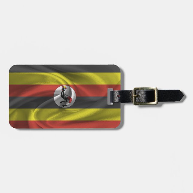 Flagge Ugandas Gepäckanhänger (Vorderseite horizontal)