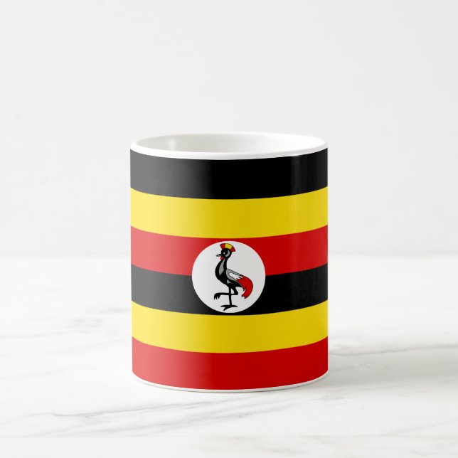 Flagge Ugandas Kaffeetasse (Mittel)
