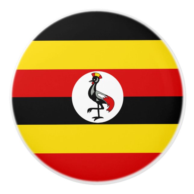Flagge Ugandas Keramikknauf (Vorderseite)