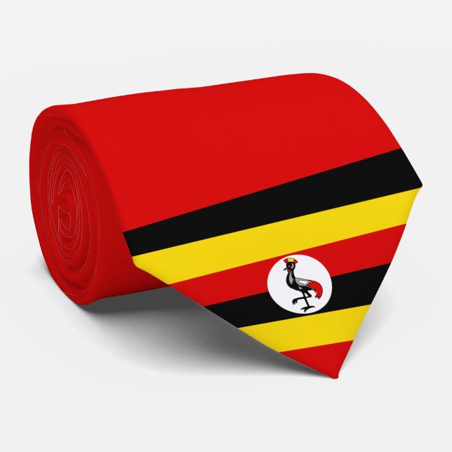 Flagge Ugandas Krawatte (Gerollt)