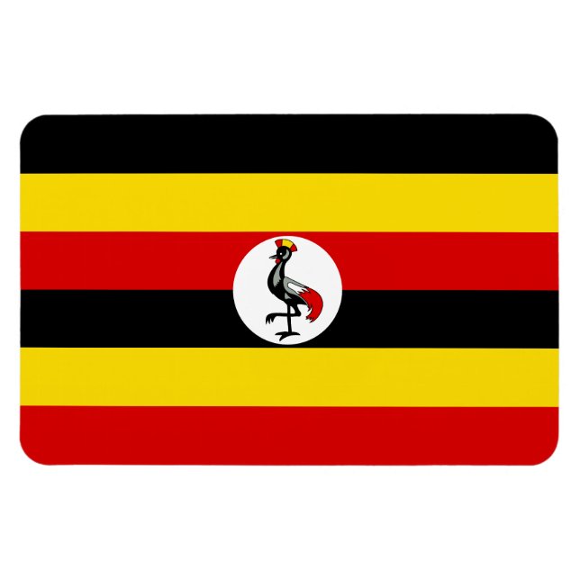 Flagge Ugandas Magnet (Horizontal)